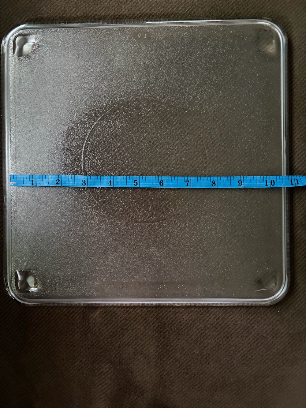 Replacement Microwave Oven Square Glass Plate / Tray 10 1/2” #41 With Feet